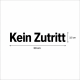 Kein Zutritt Aufkleber 20×3,5 cm – 2er Set Schwarz