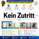 Kein Zutritt Aufkleber 20×3,5 cm – 2er Set Schwarz