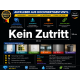 Kein Zutritt Aufkleber Vinyl 20×3,5 cm 2er Set – Weiß
