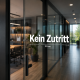 Kein Zutritt Aufkleber Vinyl 20×3,5 cm 2er Set – Weiß
