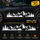 Bergpanorama Auto Aufkleber 60x15 cm – Berge Wald Vinyl Sticker – Camper Wohnmobil Auto Dekor Weiß 60×15 см