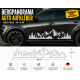 Bergpanorama Auto Aufkleber Vinyl – Weiß 80×20 cm