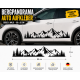 Bergpanorama Auto Aufkleber Vinyl – Schwarz – 80×20 см