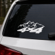 4x4 OFFROAD Aufkleber Set (2 Stück) 60×15 cm Vinyl – Weiß 60*15см