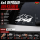 4x4 OFFROAD Aufkleber Set (2 Stück) Vinyl – Weiß 20*5см
