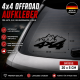 4x4 OFFROAD Aufkleber Set (2 Stück) Vinyl – Schwarz 20*5см