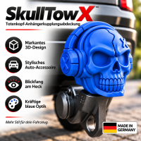 3D Modell Anhängerkupplung Aufsatz Totenkopf – Blau