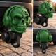 3D Druck Modell Anhängerkupplung Aufsatz Totenkopf – Grün