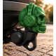 3D Druck Modell Anhängerkupplung Aufsatz Totenkopf – Grün