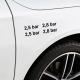 Reifendruck-Hinweis Aufkleber Set – Schwarz / 2× 2.0 Bar + 2× 2.2 Bar