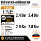 Reifendruck-Hinweis Aufkleber Set Schwarz – 2× 2.4 Bar + 2× 2.8 Bar