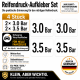 Reifendruck-Hinweis Aufkleber Set – Schwarz / 2× 3.0 Bar + 2× 3.5 Bar
