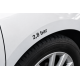 Reifendruck-Hinweis Aufkleber Set Schwarz – 2× 2.1 Bar + 2× 2.3 Bar