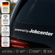 powered by Jobcenter Aufkleber Set Weiss / 20×5cm