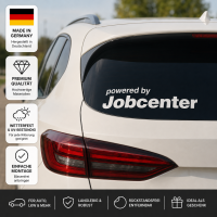 Powered by Jobcenter Aufkleber Set Weiss 30×15cm