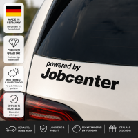 powered by Jobcenter Aufkleber Set – Schwarz 30×15cm