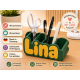 3D Druck Namens-Stiftehalter Organizer – Dunkelgrün + Gelb