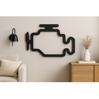 3D Holz Wanddekoration – Geschenk für Autofans | Handgemacht in Deutschland (Motorfehler)