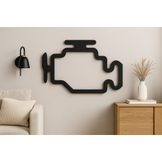 3D Holz Wanddekoration – Geschenk für Autofans | Handgemacht in Deutschland (Motorfehler)