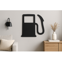 3D Holz Wanddekoration – Geschenk für Autofans | Handarbeit aus Deutschland (Tankstelle)