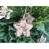 5 Stück. Personalisierte Weihnachtsanhänger mit Namen - einzigartige Geschenke für die Feiertage