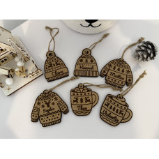 6 Stk Personalisierte Weihnachtsanhänger mit Namen - einzigartige festliche Geschenke für Ihre Lieben.