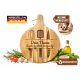 Personalisierte Holz-Küchenplatte mit Gravur | Namensgeschenk | Handgemacht | Umweltfreundliches Holz