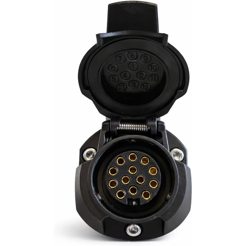 Adapter für Anhängerstecker mit 13 Kontakten, 90° Winkel, 13 Kontakte, Verlängerung für Anhängerkupplung, kompatibel mit Tesla Model 3