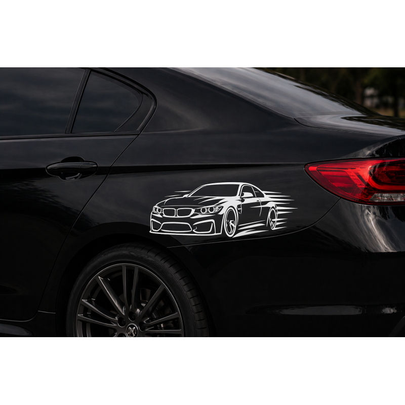 Sportwagen Auto Aufkleber – Dynamisches Racing Design für Tuning, Motorsport & Karosserie-Dekor