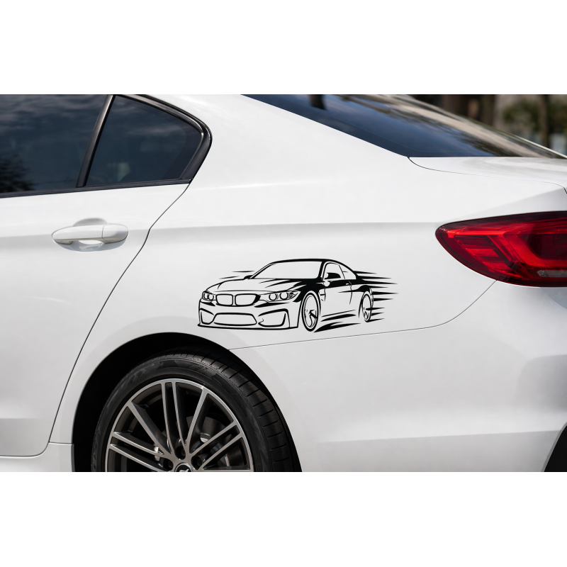Sportwagen Auto Aufkleber – Dynamisches Racing Design für Tuning, Motorsport & Rennsport Deko Autoaufkleber