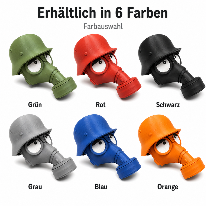 AnhängerKupplung Schutzkappe Gasmaske Helm 3D-gedruckt – lustige Abdeckung für Anhängerkupplung (Schwarz)