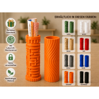 Labyrinth Geldgeschenk Safe – Rätsel Geschenkbox für Geld & Gutscheine – 3D Gedruckter Geheim-Safe als originelles Geschenk (Orange)