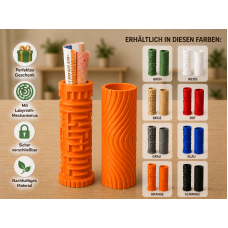 Labyrinth Geldgeschenk Safe – Rätsel Geschenkbox für Geld & Gutscheine – 3D Gedruckter Geheim-Safe als originelles Geschenk (Orange)