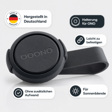 OOONO Sonnenblendenhalterung fürs Auto – Clip Halter für OOONO CO-DRIVER, einfache Montage ohne Bohren