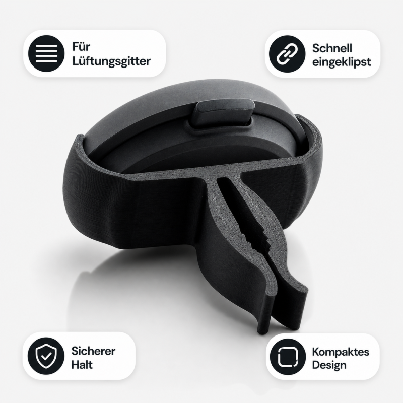 OOONO Lüftungsgitter Halterung fürs Auto – Clip Halter für OOONO CO-DRIVER zur Befestigung an der Lüftungsdüse