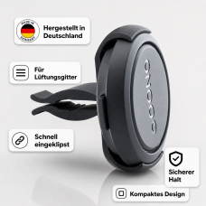 OOONO Lüftungsgitter Halterung fürs Auto – Clip Halter für OOONO CO-DRIVER zur Befestigung an der Lüftungsdüse