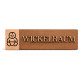 3D WC Schild Nussbaum Dunkel Holz – Stilvolles Toilettenschild mit Wickelraum (27x9cm) für elegante Türbeschilderung