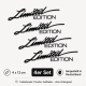 4 Stück Aufkleber "Limited Edition" – 4×12 cm – Motorrad Auto Sticker (Schwarz)