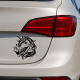 2x Einhorn Mittelfinger Aufkleber 10x10 cm Auto Sticker Pferd Pony Decal Frech Lustig Wetterfest
