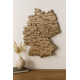 Holz 3D Karte von Deutschland mit detaillierter Schnitzerei und Gravur (Handgebeizt - 6XL – Höhe: 100 cm (1 m))