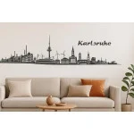Karlsruher Horizont Wandaufkleber, 130 x 30 cm, Selbstklebende Vinylfolie, Hergestellt in Deutschland (Schwarz)