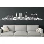 Bonn Horizon Wall Sticker, 130 x 30 cm, Self-adhesive Vinyl Film, Made in Germany (White)