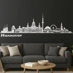 Hannover Horizon Wall Sticker, 130 x 30 cm, Self-adhesive Vinyl Film, Made in Germany (White)