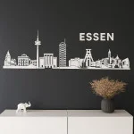 Essen Horizon Wall Sticker, 130 x 30 cm, Self-adhesive Vinyl Film, Made in Germany (White)