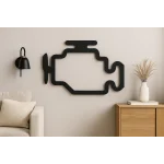 3D Wooden Wall Decoration – Gift for Car Enthusiasts | Handmade in Germany (Engine Error)
