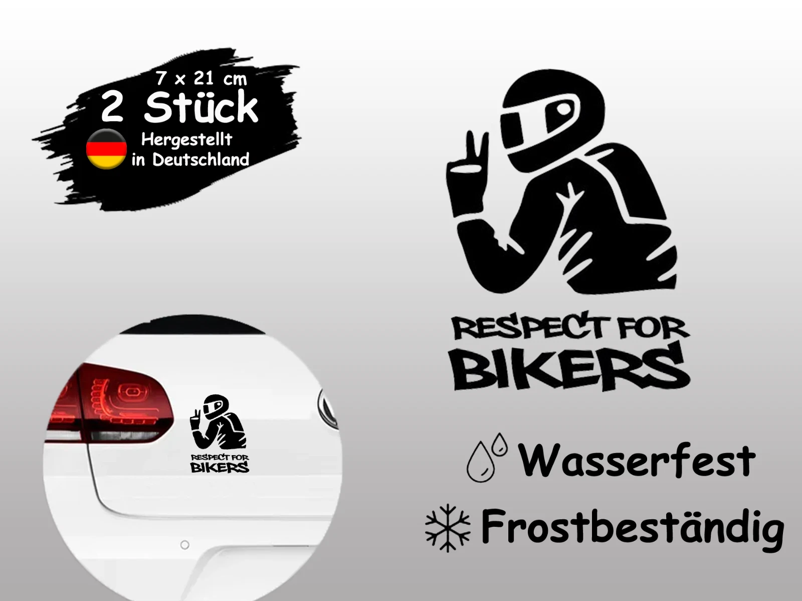 2 Stück Aufkleber
