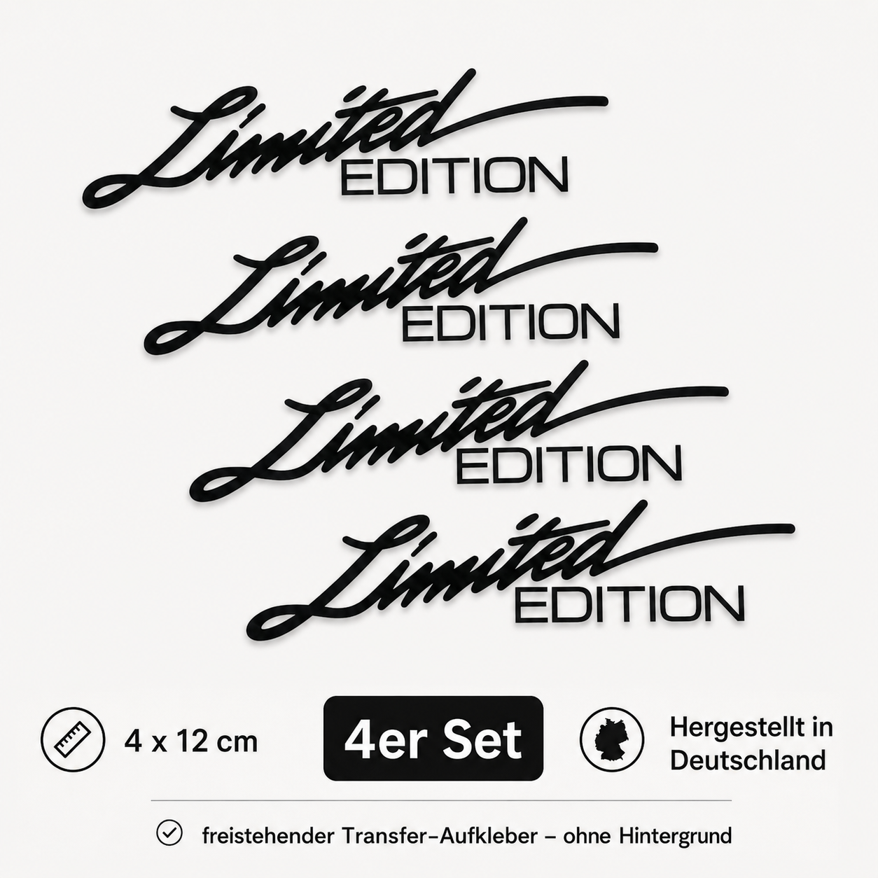 4 Stück Aufkleber 