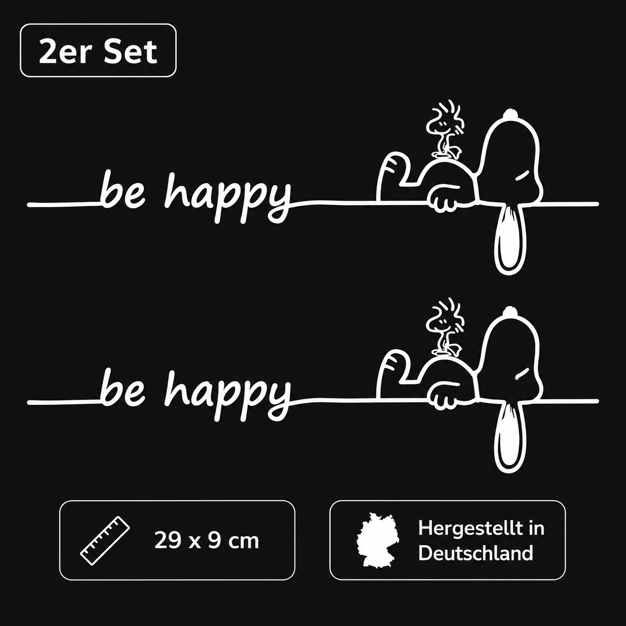 Snoopy & Woodstock Aufkleber Set